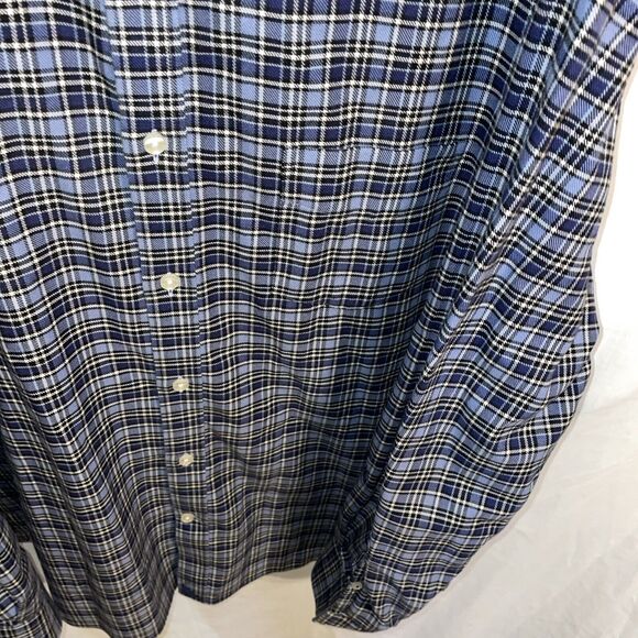 Untuckit Men’s Dress Shirt Size 3XL Blue Plaid Business Formal City - Picture 7 of 12